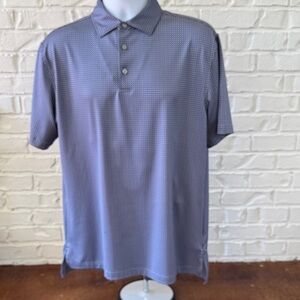 Peter Millar Light Blue Micro-Pattern Polo